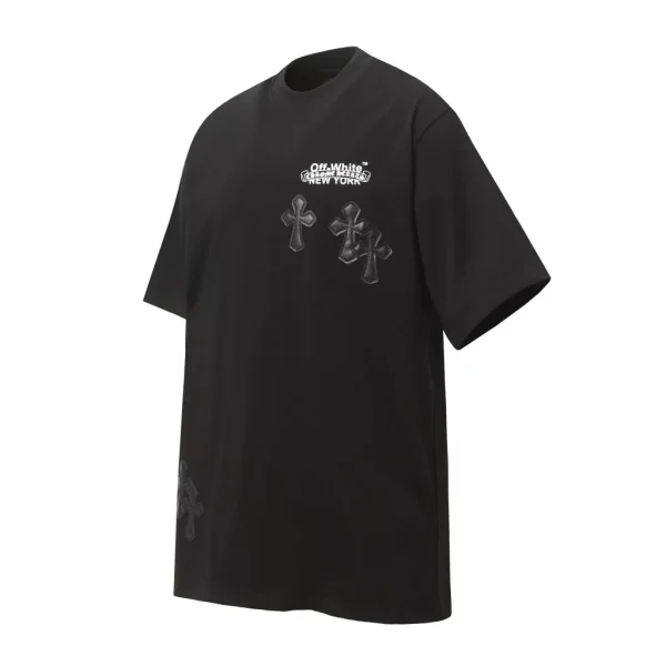 Áo Streetwear Chrom Heart x Off White New York Virgil Abloh Pocket Tshirt, Áo thun CH, Áo nam - Ảnh 2